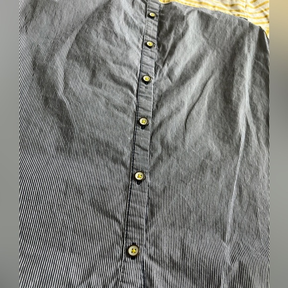 Anthropologie Postmark Postage Stamp Women’s Size Medium Striped cotton Blouse - Picture 6 of 8